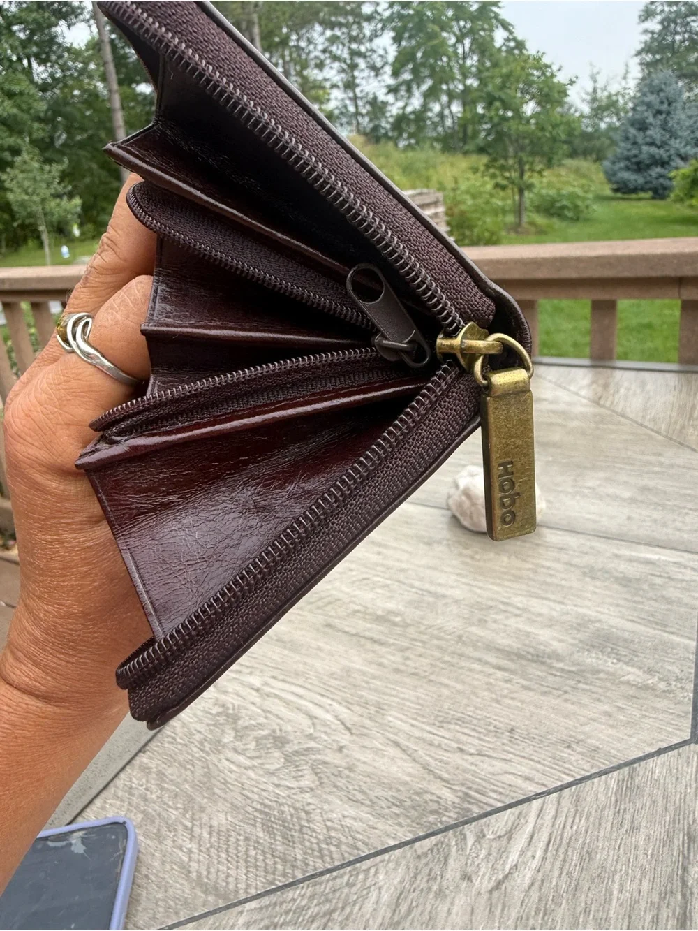 EUC Vintage HOBO Max Large Zip Around Continental Wallet features